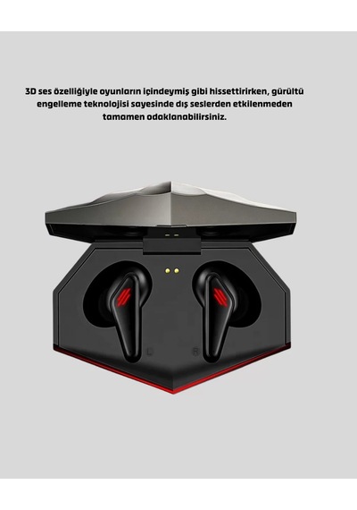 Kablosuz Bluetooth Kulaklık Düşük Gecikmeli 3d Ses Ve Led Işıklı Tasarım