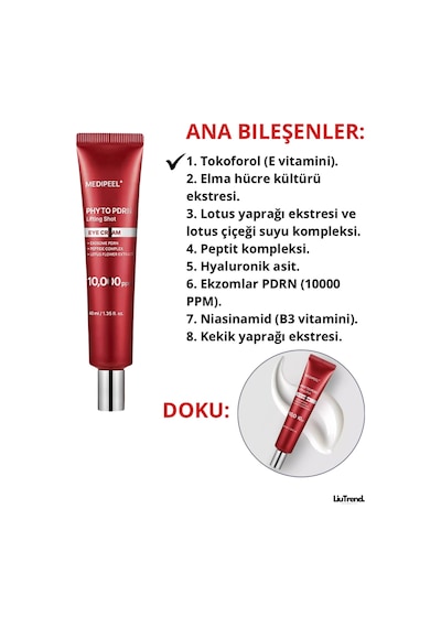 Medipeel Phyto Exosome Pdrn Lifting Shot Göz Kremi 40 Ml Kırışıklık Karşıtı & Sıkılaştırıcı