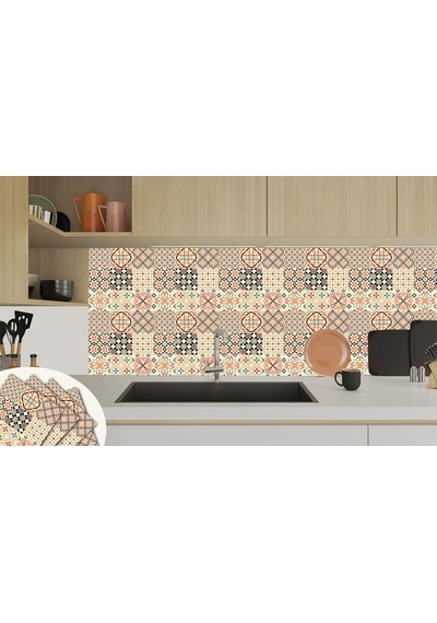 Tink KENDİNDEN YAPIŞKANLI JAPAN DESENLİ PVC KARO 30X30 CM