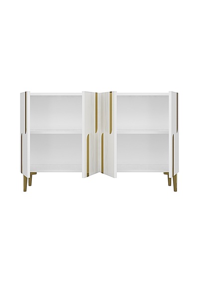 Ka1231bg Nota120 Konsol, Kahve Köşesi Ve Tv Sehpası, Çok Amaçlı Dolap Beyaz - Gold 120cm Ka1231bg Nota120 Konsol, Kahve Köşesi Ve Tv Sehpası, Çok Amaçlı Dolap Beyaz - Gold 120cm
