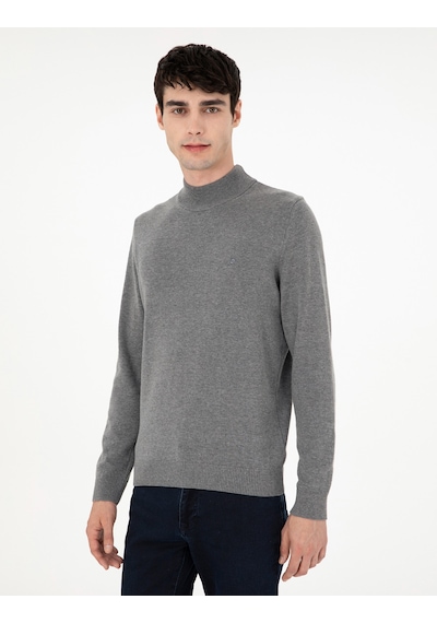 Pierre Cardin Erkek Gri Melanj Kazak /triko 50296548-vr086 Gri Melanj