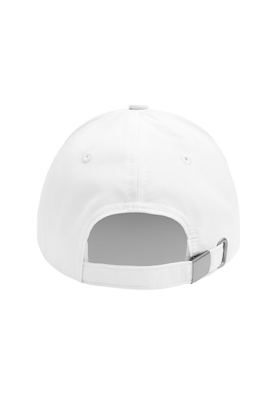 Perlotus Unisex Spor Kep Şapka Mikro Polyester Kumaş 6 Parça Ayarlanabilir Metal Tokalı Beyaz
