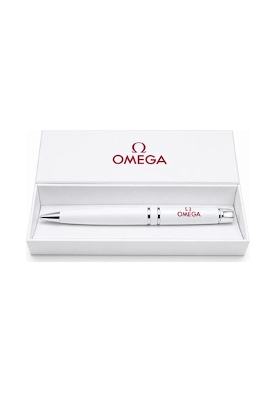 Omega Koleksiyoncu Beyaz Lüks Tükenmez Kalem Şık Tasarım - Premium Yazı Deneyimi