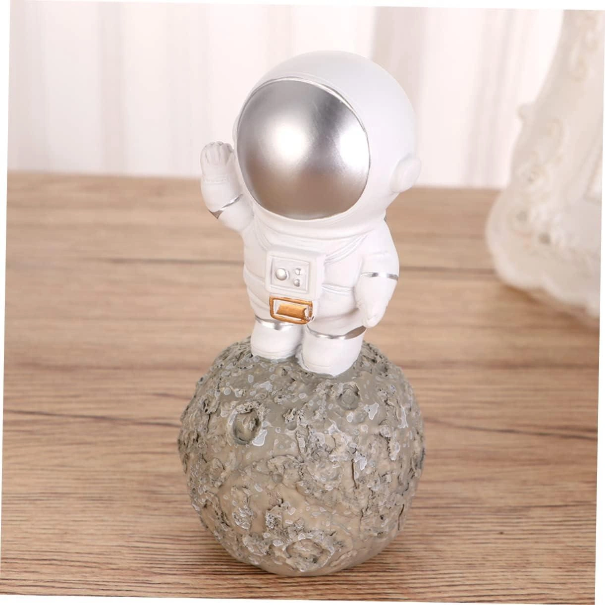 Lüks Modern Astronot Figür Biblo 12 Cm Ev Ofis Masa Süsü Dekoratif Uzay Temalı Hediyelik Heykel