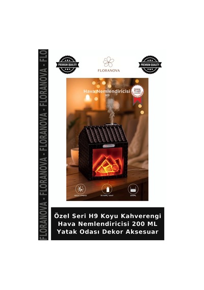 Özel Seri H9 Koyu Kahverengi Hava Nemlendiricisi 200 Ml Yatak Odası Dekor Aksesuar