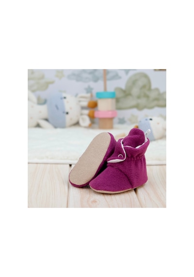 Ella Bonna Kaydırmaz Taban Polar Pamuk Astarlı Unisex Bebek Çocuk Ev Terliği Basic Mor - 561957207 Mor - 561957207 Mor