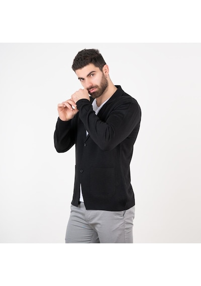 San&Fa Erkek Çelik Örgü Regular Fit Hırka