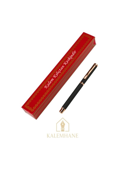 Kişiye Özel Roller Kalem , Kalem Mavi Renk Yazmaktadır Rose Gold Siyah