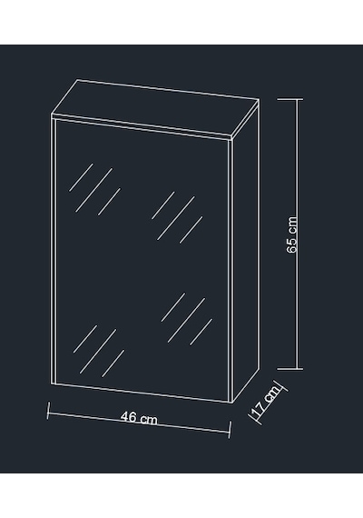 Tek Kapaklı Lavabo Üstü Banyo-Wc Dolabı (Günlük Kargo) Beyaz