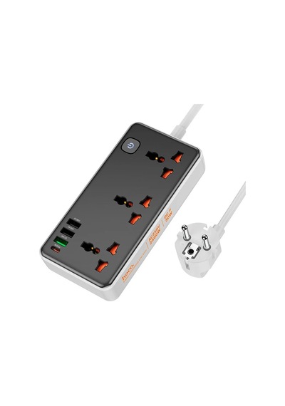 Hoco Ac8a 2500w 3 Priz + 3 Usb + 30w Type-c Multifonksiyonel Priz Çoğaltıcı Şarj Aleti- 5775