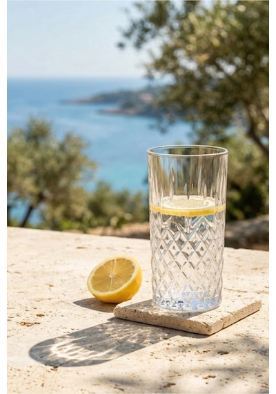 Lav Odin Cam Meşrubat Bardağı 4'lü 356 ml (Kokteyl/Büyük Su/Soğuk Kahve Bardağı )