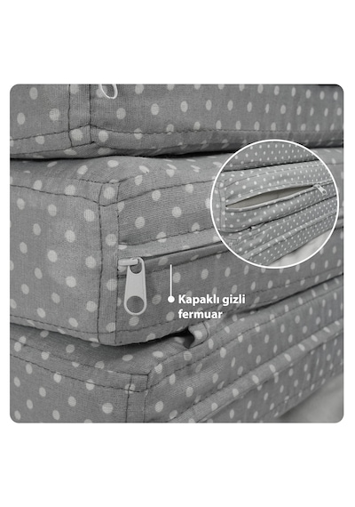 Xpermate Katlanır Çift Kişilik Yatak Çantalı 120x180x8 Gri