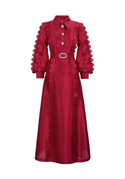 Senna Carter Dress Kırmızı Kırmızı