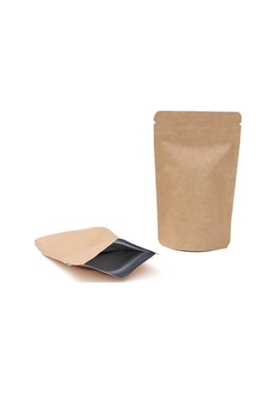 Kraft Alüminyum Kilitli Doypack 110 x 185 x 35 MM 25 Adet