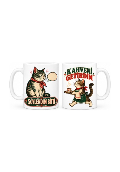 Ny Joy Kahve Barışı 2'li Porselen Kupa Seti - Model 804 Nyjoybz