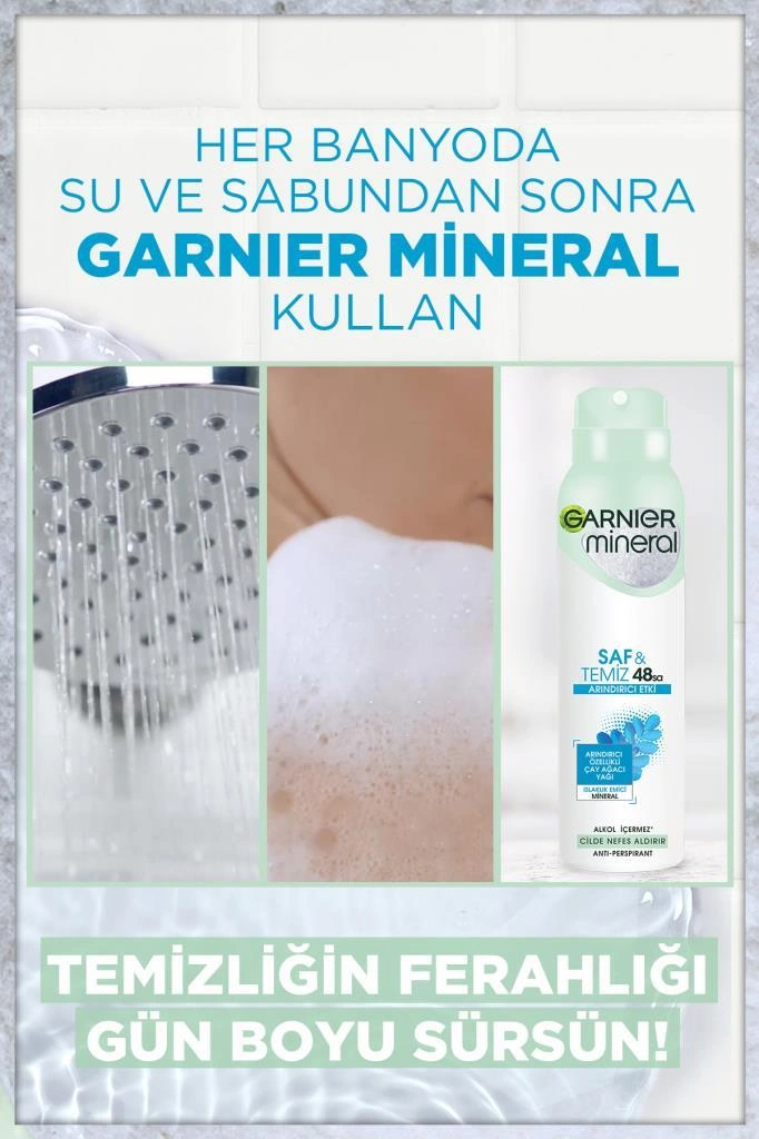 2'li Garnier Mineral Saf Ve Temiz Sprey Kadın Deodorant Seti pktmstsk2-8149