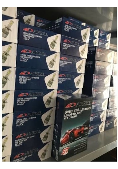 H4 Led Zenon. Şimşek Etkili Led Xenon Uzun Kisa 10800 Lümen