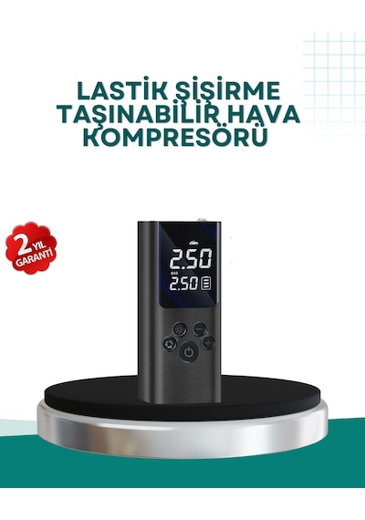 Led Işıklı Dijital Hava Pompası Araba Bisiklet Uyumlu - Lisinya Diğer