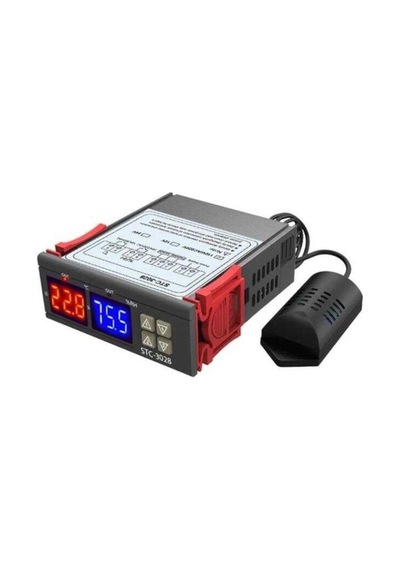 STC-3028 24V LCD Ekranlı Nem Sıcaklık Kontröl Termostatı