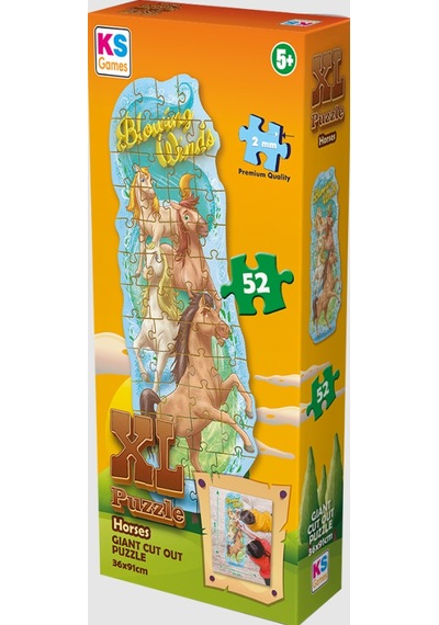 Ks Puzzle 52 Parça Atlar Xl Çerçevesiz