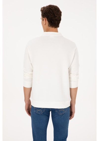 U.s. Polo Assn. Erkek Ekru Sweatshirt 50316484-vr184 Off Whıte