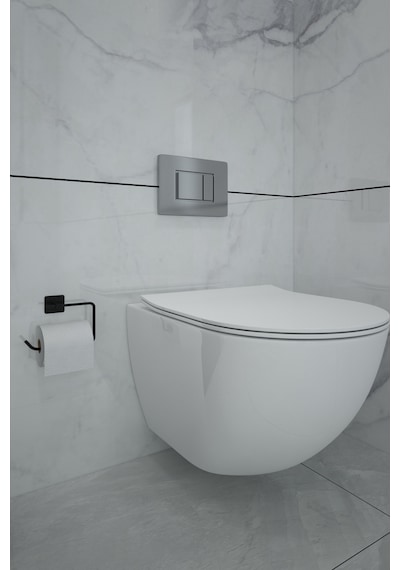 Alper Banyo Jasmin Kare Yapışkanlı Açık Kağıtlık Tuvalet Kağıdı Askısı