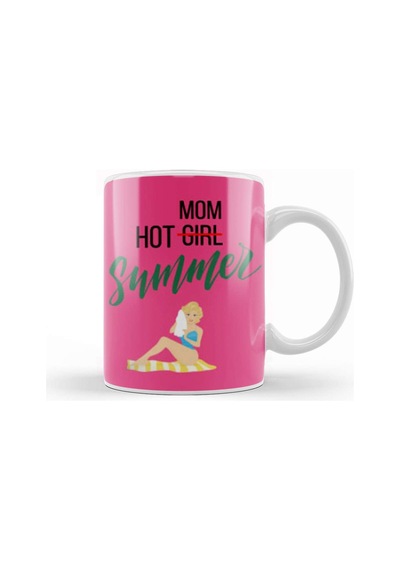 Hot Not Girl Mom Summer Kupa Bardak Porselen Karışık