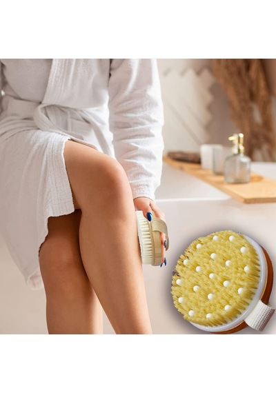 Doğal Sisal Vücut Fırçası Kuru Fırçalama & Peeling İçin Islak/kuru Kullanım Avuç İçi Masaj Ve Eksfoliasyon Fırçası Belirtilmemiş
