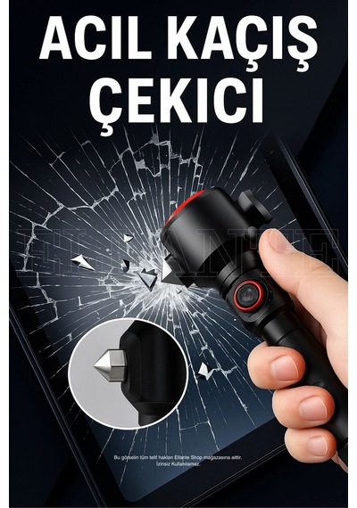 Şarj Edilebilir Led El Feneri 1500 Lümen Güçlü Işık, Çok Fonksiyonlu Ve Dayanıklı Tasarım Çok Renkli