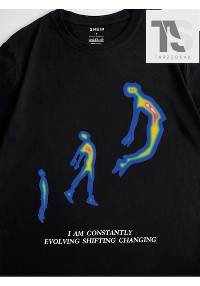 Tarzsokak Erkek Slogan Ve Karakter Baskılı T-shirt Siyah