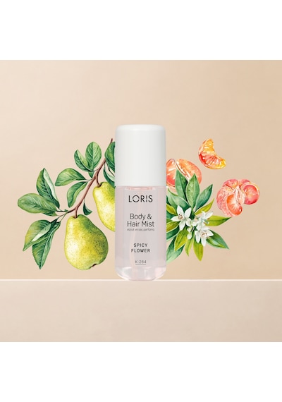 K-284 Spicy Flower Hair & Body Mist Portakal Çiçeği, Yasemin Ve Vanilya Kokulu Saç Ve Vücut Spreyi 95 Ml