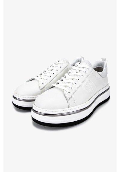 Valmenti Erkek Hakiki Deri Beyaz Sneakers & Spor Ayakkabı 381 21618 Erk Ayk Y25 Beyaz Mat Beyaz
