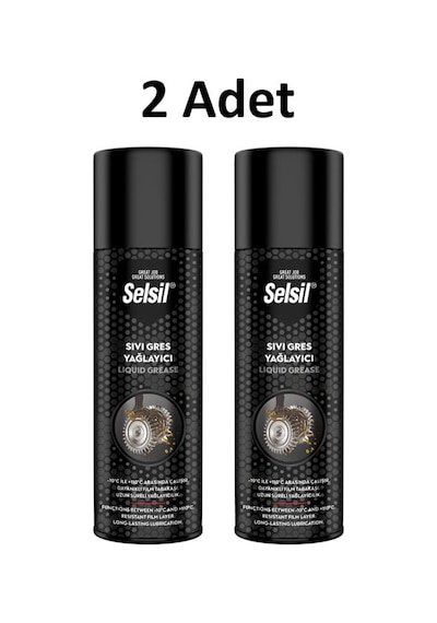 Selsil Sıvı Gres Yağlama Spreyi 500ml 2 Adet