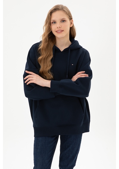 U.S. Polo Assn. Kadın Lacivert Şardonlu Kapüşonlu Sweatshırt 50313567-VR033