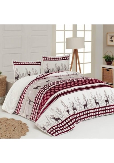 Merinos Deer Tek Kişilik Yorgan Set Dear Gri