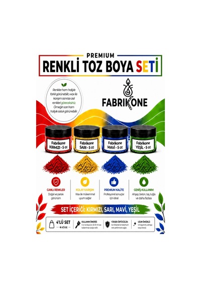 4'lü Set Premium Parafin Soya Wax Toz Mum Boyası Hobi Seti - 5 Cc Kırmızı, Sarı, Mavi, Yeşil Bkfab4ksrmy5g Karışık