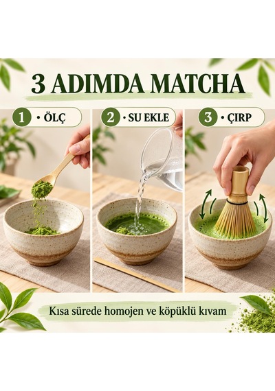 Valkyrie Matcha Çayı Hazırlama Seti 3 Parça Bambu Chasen Çırpıcı Chashaku Kaşık Ve Karıştırma Çubuğu