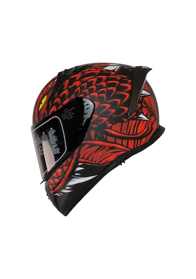 Mts Pro Helmets M-801 Snake Full Face Motosiklet Kaskı Draglac Red