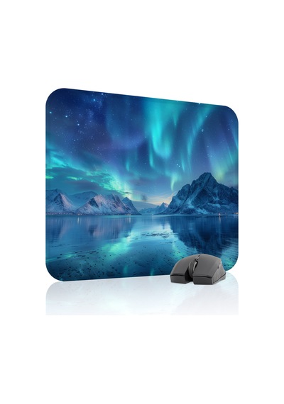 Kuzey Işıkları Kaymaz Dikişli Kauçuk Oyuncu Mousepad V1 - 48x40 Xl Gaming Mouse Pad Fare Altlığı