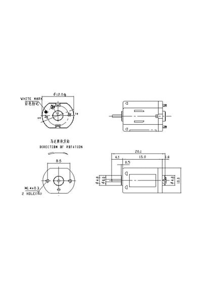 Alkatronik-N20 Worm Milli Dc Motor 30000Rpm N20 Micro Motor Dc 5V-24V Uzun