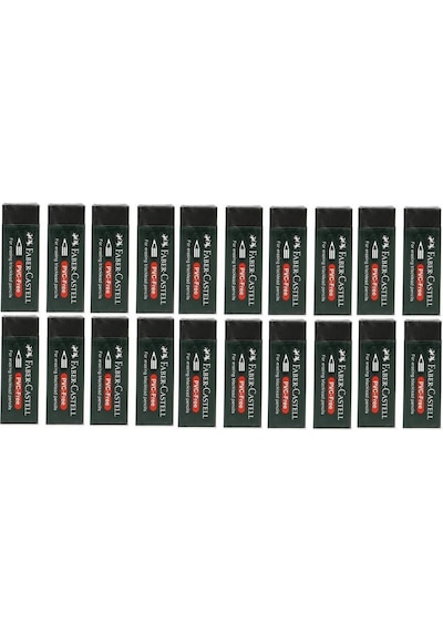 Faber Castell 20 Adet Büyük Siyah Silgi N11.4793