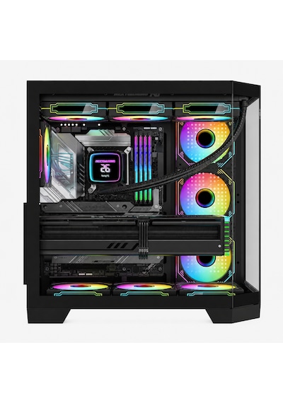 Infinity 7x Argb Fan Kumanda Ve Kontrolcü Atx Boş Bilgisayar Kasası Siyah