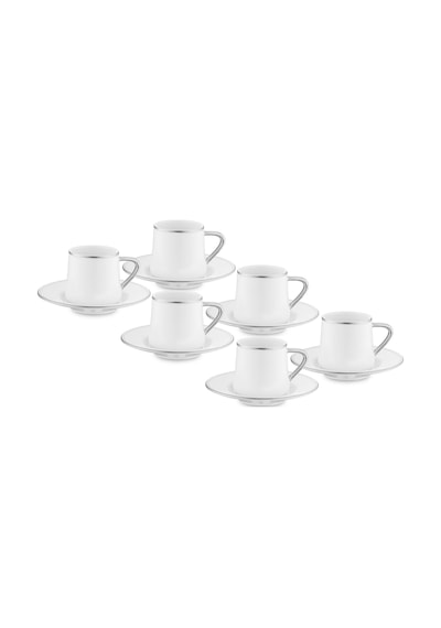 Jumbo Valetta Platin 12 Parça 6 Kişilik Fincan Takımı Platin