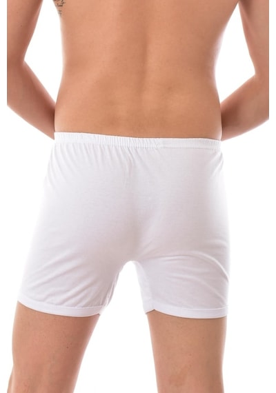 12 Adet Erkek Boxer Paçalı Boxer Seher Yıldızı Beyaz