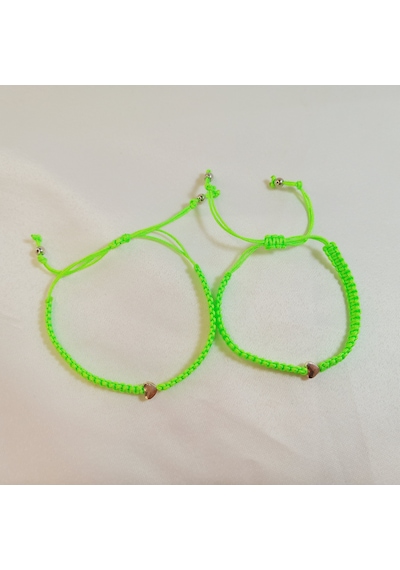 Shrek İp Çift Bileklik Seti Bff, Sevgili Bilekliği Bileklik Yeşil