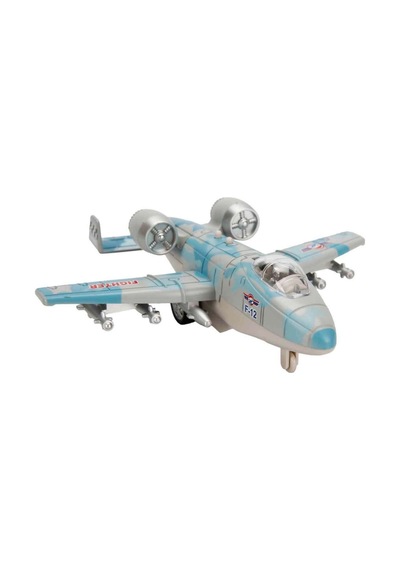 Sesli Ve Işıklı Die Cast Çek Bırak Savaş Uçağı