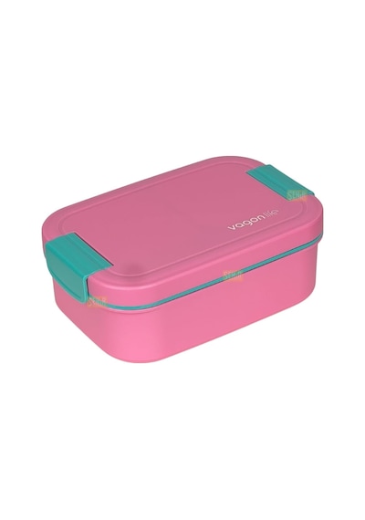 Bento 1750ml Lunchbox Tek Katlı 2 Bölmeli Pp Plastik Sefer Tası Yemek Kutusu Pembe Çok Renkli