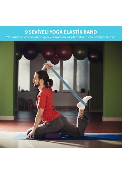 Trendpoint 9 Farklı Seviyeli Direnç Bandı Spor Egzersiz Aerobik Pilates Squat Lastiği Fitness Yoga