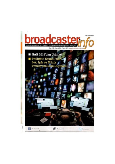 Broadcasterinfo:aylık Televizyon,radyo,sinema Teknolojileri Dergisi-nab 2019'dan Ürünler Sayı:172-nisan 2019 Retro Koleksiyon Eski Baskı