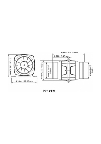 Seaflo Marin Blower 24v 102mm